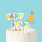 Big Dot of Happiness Party Time Colorful Happy Birthday Cake Topper Set, Fun Birthday Party Decorations for Kids, Teens, or Any Age